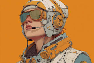 draw professional sci fi artwork for your game or book