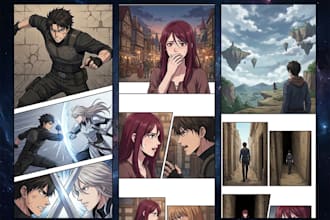 draw webtoon panels and comic pages for your story