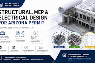 structural engineering permit design  mep electric design for arizona  permit