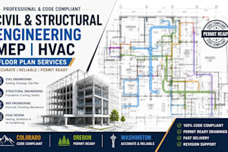 civil, structural engineering mep hvac floor plan in colorado oregon washington