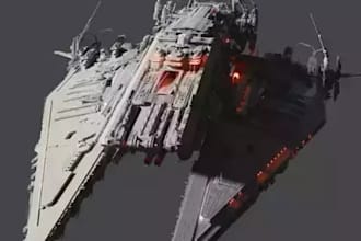create 3d spaceship models for games, sci fi, unity and unreal engine