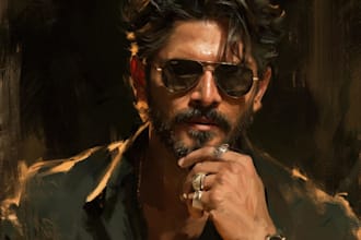 create oil painting, digital oil painting