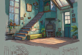 design 2d game concept art background and environment