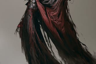 do fantasy horror vampire character art