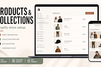 organize your shopify clothing products and collections