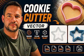 cookie cutter svg baking cutter vector cutter outline ai 3d cutter dxf svg stl a