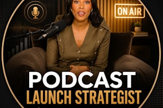do complete podcast launch setup, branding and strategy