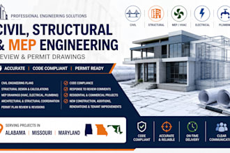alabama and missouri maryland civil structural engineering review mep for permit