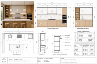 create cabinet millwork and elevation drawings