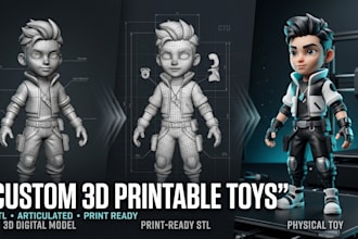 create 3d toy model 3d printing model articulated toy stl file for 3d printing