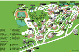 design a clear campus map for school, college, universities and educational site