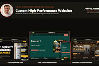 create a custom HTML CSS js website for your business