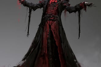 horror vampire lord queen character desing