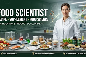 do food science, recipe development, supplement formulation