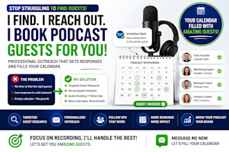handle podcast guest booking for you