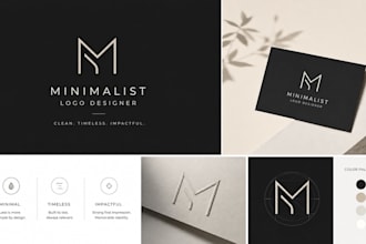 minimalistic logo designing for brand