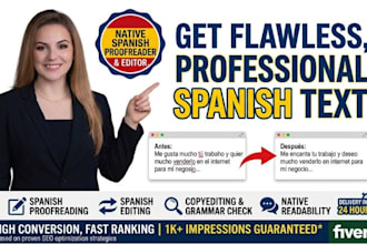do spanish proofreading, spanish editing, copyediting, and proofread spanish