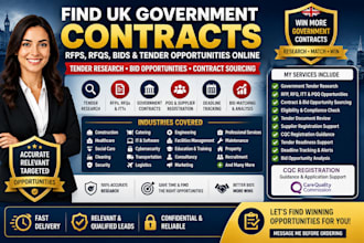 find UK government contracts, rfps, rfqs, bids and tender opportunities