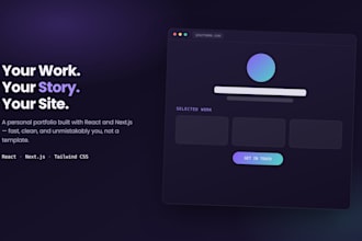 build a personal portfolio website with react and next js