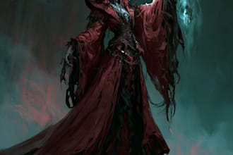horror vampire lord queen character desing