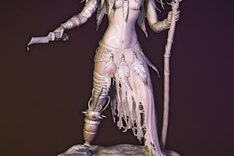 create a detailed 3d character sculpt for 3d printing, figurines and miniatures