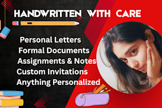 write your custom text in neat and elegant handwriting