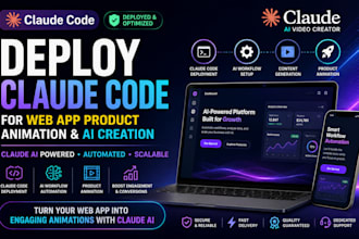 deploy claude code for web app product video animation claude ai video creator