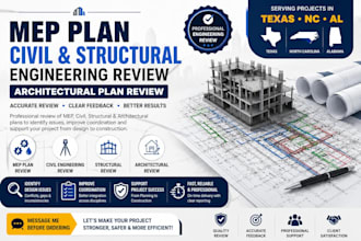 mep plan civil and structural  engineering review architectural north carolina