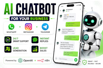 build an  chatbot for whatsapp instagram and telegram