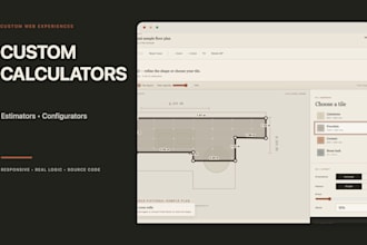 build a custom web calculator, estimator or configurator
