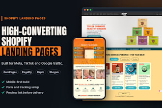 design a high converting shopify landing page for paid ads