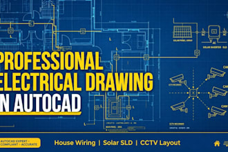 draw electrical wiring, solar sld in autocad