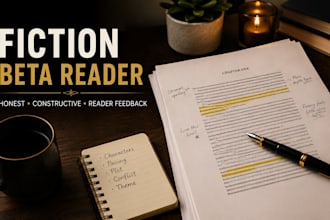 beta read your fiction manuscript and give honest feedback