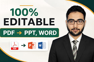 convert pdf to powerpoint, pdf to ppt or ms word editable format