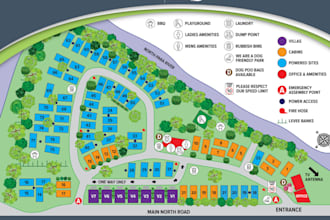 design a custom caravan park, holiday park, and campsite illustrated map