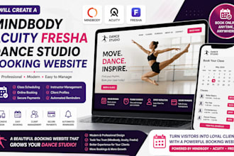 create a mindbody acuity fresha dance studio booking website
