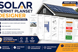 design solar pv permit plans on autocad