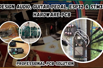 design audio guiter pedal esp32 stm32 hardware pcb