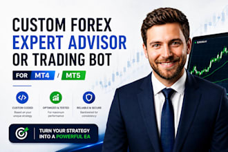 code a custom forex expert advisor or trading bot for mt4 and mt5