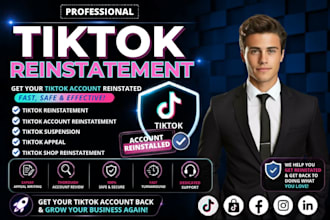 write a professional tiktok account reinstatement appeal