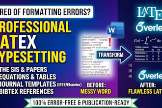 format, edit, and typeset your paper, document, or CV in latex overleaf