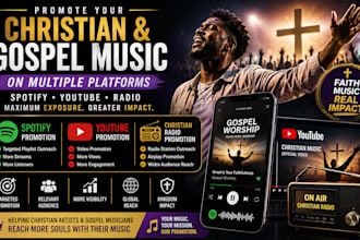 promote christian music with spotify, youtube, radio and gospel music promotion