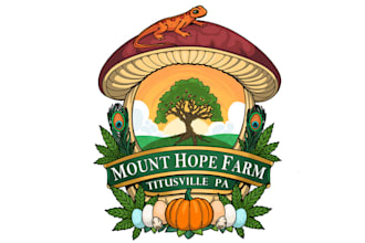 design custom agriculture mushroom theme logo