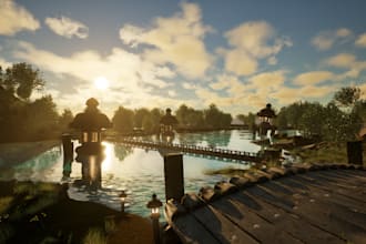 create 3d game environment, unreal engine environment, ue5 environment