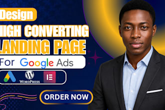 design high converting PPC wordpress landing page for google ads lead generation