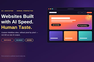 do animated webflow website using ai assisted workflow as a webflow expert