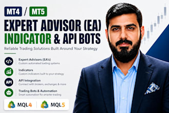 develop mt5 expert advisor eas, mt5 indicator, api bots mt4 mt5