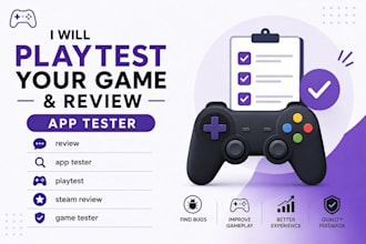playtest your game and review app tester