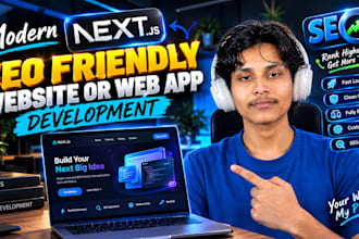 develop a modern SEO friendly nextjs website or web app