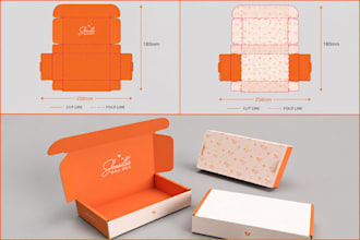 design product packaging, box design packaging design and 3d mockup